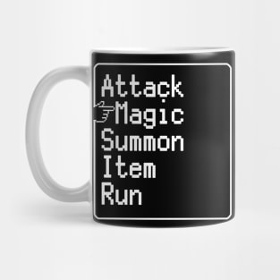 Classic RPG Command Menu for old retro gamers Mug